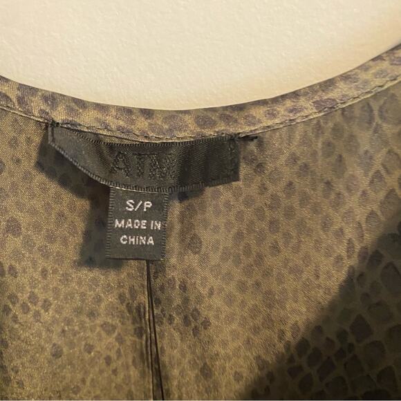 NWT ATM Green Silk Snake Animal Print Cami Top Small - Picture 9 of 12